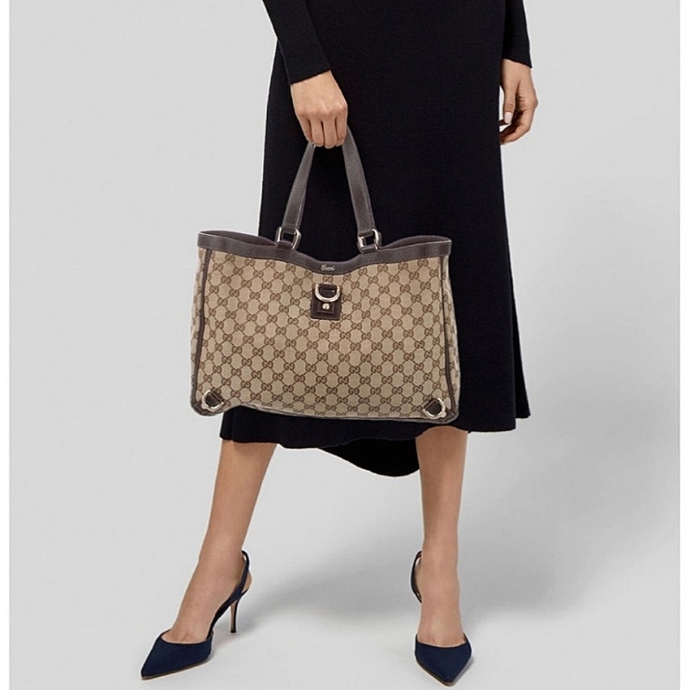 Authentic Gucci GG Canvas Abbey D-Ring Tote Bag - Picture 1 of 16